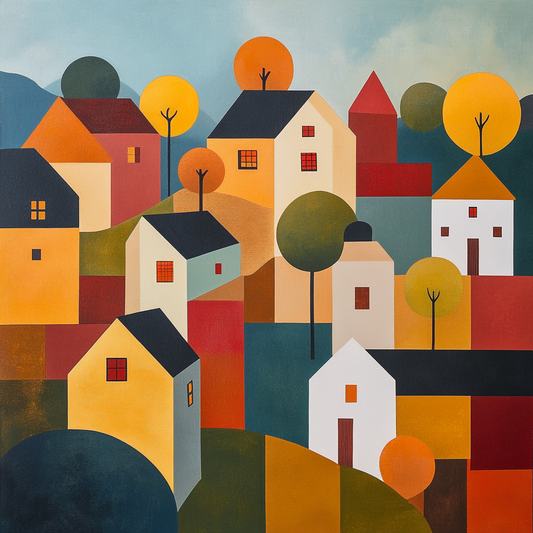 Autumn village by Rodri Lovadric / series 02-100